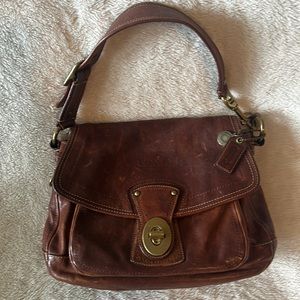 Vintage Coach Whiskey Leather Bag, 65th anniversary edition